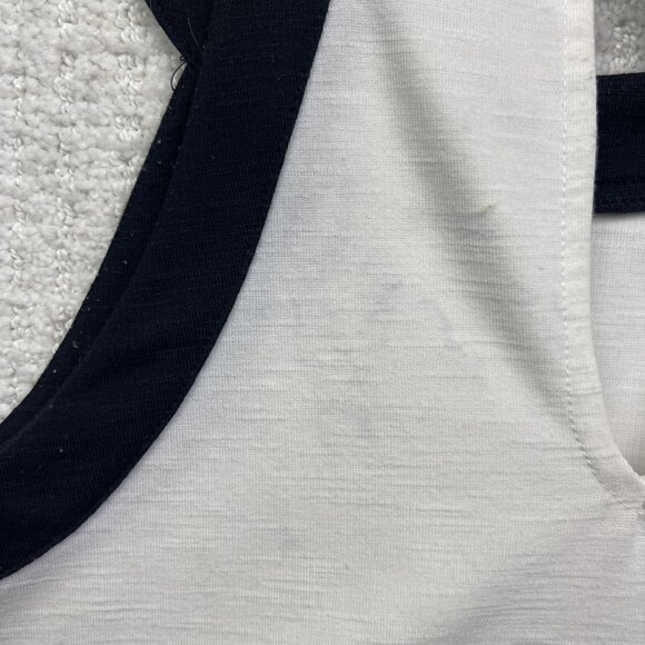 Desigual Sleeveless Tank Dress Size S White Black Checkboard Script Graphic Love - Picture 11 of 14